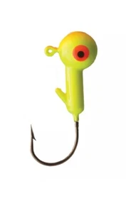 Eagle Claw WBH14-9 Ball Head Jig 1/4 OZ, 10pk, Orange/Charetreuse - Picture 1 of 2