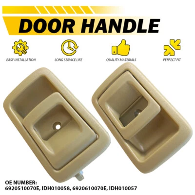 For 1996-2002 Toyota 4Runner 1992-99 Paseo Inside Door Handle Beige 2PC LH & RH Foto 1 de 4