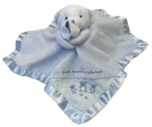 CARTER'S Just One Year NWOT Blue Bear Security Blanket Lovey Thank Heaven Boys