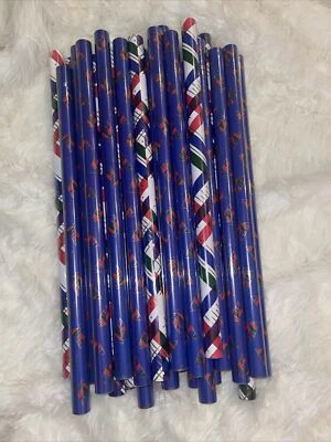 Hallmark Christmas Gift Wrap Wrapping 30"  Geometric gold 30 Roll Paper Lot! - Image 1 of 4