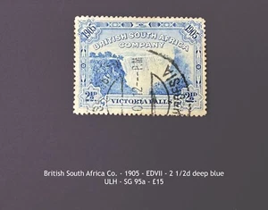 British South Africa Co. - 1905 - EDVII - 2 1/2d deep blue - ULH - SG 95a - Picture 1 of 2