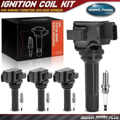 4 катушки зажигания и 4 иридиевые свечи зажигания в комплекте для Subaru Forester 11-12 Impreza - Изображение 1 из 4