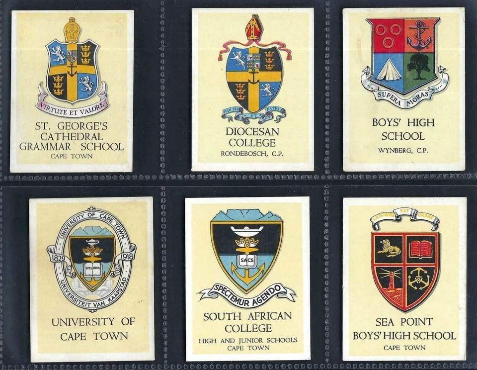 UNITED TOBACCO - ARMS AND CRESTS OF UNIVERSITIES AND SCHOOLS - SET OF 24 CARDS - Image 1 of 4