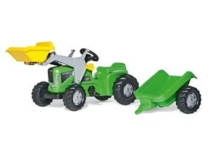 Rolly Toys Futura Trettraktor mit Frontlader + Anhänger, Drehschemellenkung - Bild 1 von 4