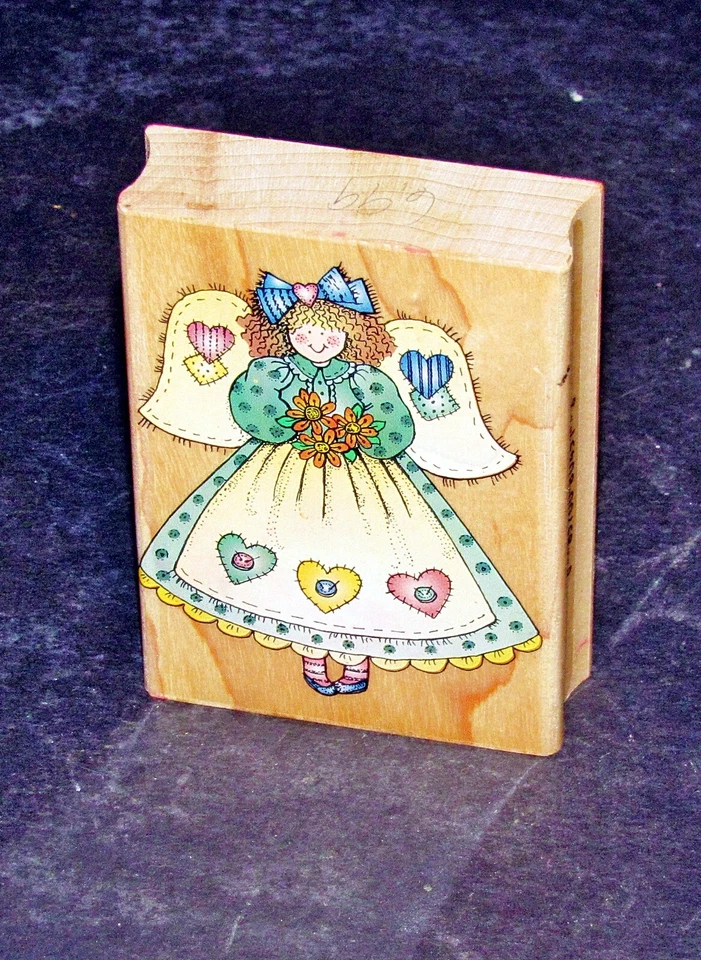Sello de goma vintage Heart Patch Angel G1225 de Hero Arts 1996 Foto 1 de 4