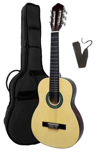Gitarre/Kindergitarre-1/4-K7L-natur-linkshänder-lefthand-Tasche&Gitarrengurt!n - Bild 1 von 4