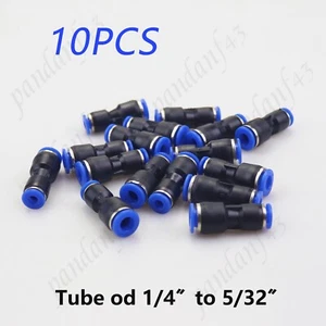 10 pezzi tubo riduttore pneumatico OD1/4 "a 5/32" convertitore giunto push in aria - Foto 1 di 5