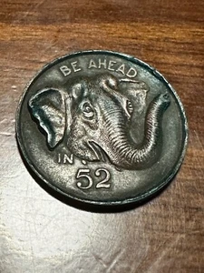 1952 Be Ahead in 52 Political Flipper Elefantenkopf Eselschwanz - Bild 1 von 2