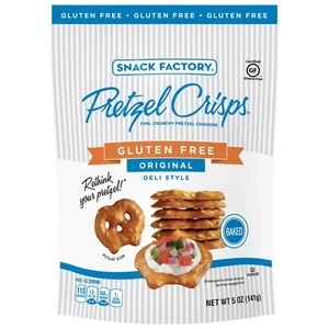 Snack Factory Baked Pretzel Crisps Gluten Free Original Deli Style 5 oz - Picture 1 of 1