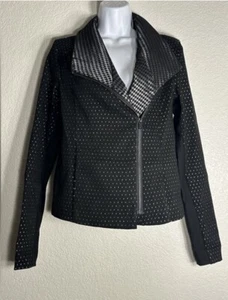 Giacca Moto Ruti 1 Nera Monocromatica Comfort Senza Tempo Lagenlook - Foto 1 di 8