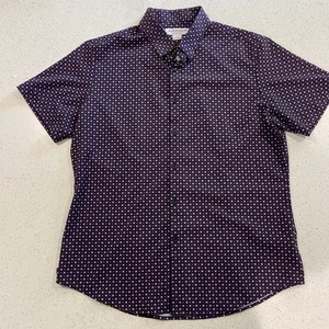 Mizzen + Main Performance Shirt Mens Sz L Multicolor Floral Trim Fit - Picture 1 of 6