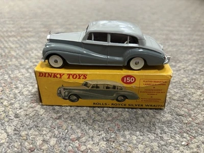 + Vintage Dinky Toys # 150 Rolls-Royce Silver Wraith Car w/ Box - Image 1 of 4