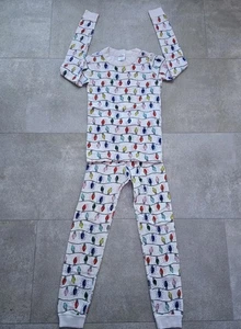 NIÑOS HANNA DIFFERENTSON LUCES DE NAVIDAD ESTAMPADO ALGODÓN ORGÁNICO LARGO JOHN PJ SET 8 - Imagen 1 de 7