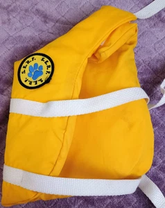 Vintage Yellow Dog Life Jacket Vest S.E.R.F Patch Adjustable Straps Small - Picture 1 of 4