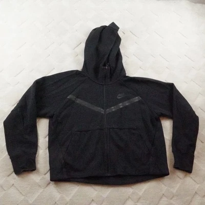 Chaqueta Nike Tech polar cremallera completa para mujer mediana negra con capucha ocio informal Foto 1 de 4