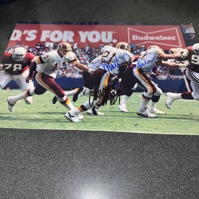 Fotografía firmada autografiada doble 8x12 de Mark Rypien & Earnest Byner Washington Foto 1 de 4