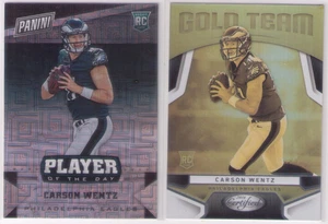 Lote (2) 2016 Panini Certified Gold Team Carson Wentz Minnesota Vikings #17 - Imagen 1 de 1