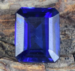 Natural Blue Sapphire 10.60 Ct Emerald Cut Gemstone Certified E15041 Bumper Deal - Picture 1 of 8