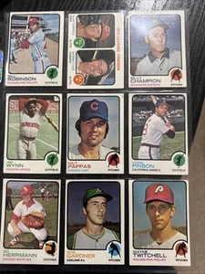 1973 TOPPS BASEBALL 9 CARD LOT - Picture 1 of 2