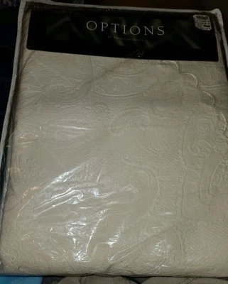 Peacock Alley All Seasons Luxury Cotton Blanket 100% Cotton Full/Queen Off White - Image 1 of 4