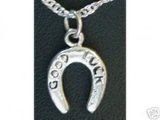 LOOK Sterling Silver 925 GOOD LUCK Horse Shoe Charm Pendant