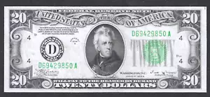 1934-B $20 CLEVELAND FEDERAL RESERVE NOTE ~ GEM CRISP UNCIRCULATED - Picture 1 of 2