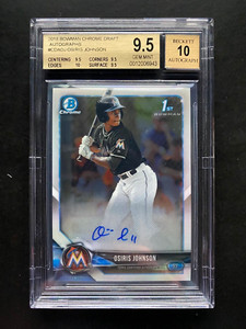 2018 OSIRIS JOHNSON 1st Bowman Chrome Auto RC - BGS 9.5/10 - True Gem+