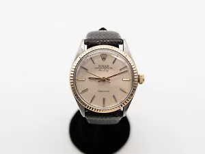 Vintage $8000 ROLEX 18k Yellow Gold SS AIRKING Mens Watch SERVICED - Picture 1 of 7
