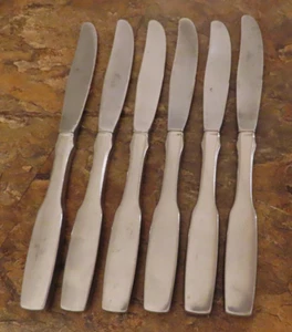 Oneida Paul Revere Set of 6 Dinner Knives Community Stainless Flatware Lot A - Picture 1 of 4