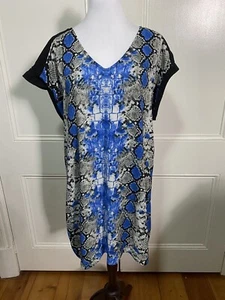 Sportsgirl Ladies Size 16 Abstract Print Lined Dress Excellent Aa New Condition - Picture 1 of 8