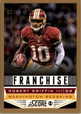 2013 Score Gold Zone Redskins Football Card #298 Robert Griffin III F /50