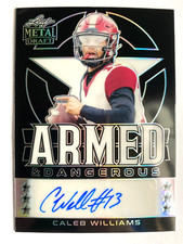 2022 Leaf Metal Armed & Dangerous Black #CW1 Caleb Williams Autograph RC #5/15