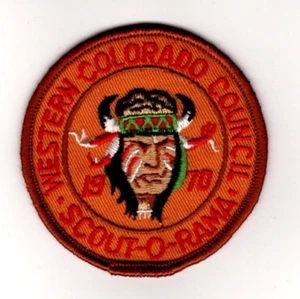 Western Colorado Council Grand Junction Colorado, 1970 patch capo indiano - Foto 1 di 1