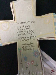 the serenity prayer wooden cross - Picture 1 of 4
