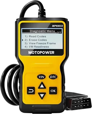 MOTOPOWER MP69033 OBD2 Scanner Universal Car Engine Fault Code Reader - Image 1 of 4