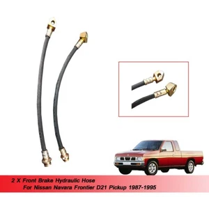 Front Brake hydraulic Hose Fit Nissan Navara Frontier D21 Pickup 1987 - 1995 - Picture 1 of 4