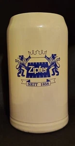 Rare Vntage Zipfer Seit 1858 1 Liter Ceramic Beer Stein Hand Made - Picture 1 of 4