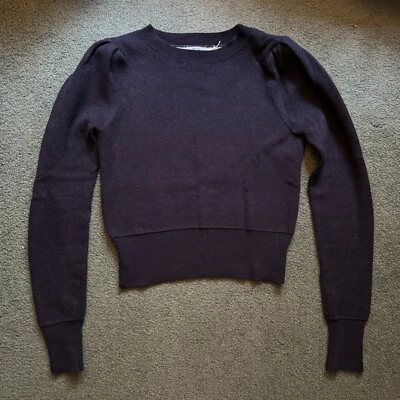 Kimchi Blue Urban Outfitters Black Crew Neck Sweater Wool Retro Vintage Style - Image 1 of 3