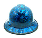 Maßgeschneiderte breite Krempe harte Mütze Hydro getaucht in Meilen hoch blau Sensensenmann Schädel mit BG