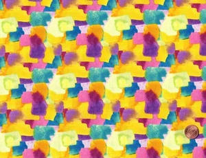 HERE KITTY KITTY, Yellow Purple Pink Texture, Dantini 4 Free Spirit, 1 Yard Cuts - Picture 1 of 2