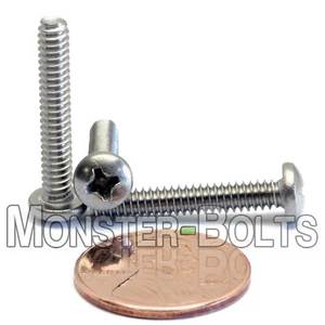#6-32 x 3/4" Stainless Steel Phillips Pan Head Machine Screws, A2 / 18-8 Coarse - Picture 1 of 3