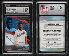 2021 Bowman's Best Best of 2021 Auto Armando Cruz #B21-AC CSG 10 Gem Mint Auto