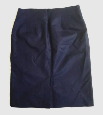 VAN HEUSEN Studio Elegante Falda Corta Elástica Frente Plano Completamente Forrada Azul 4 Foto 1 de 4