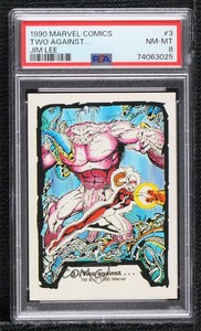 1990 Comic Images Marvel Comics Jim Lee Two against #3 PSA 8 0x1m