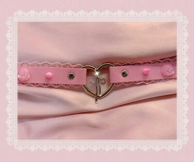 Gargantilla Kink Baby DDLG EGL Corazón Lolita Kawaii Cachorro Núcleo Pastel Cuello Gótico Foto 1 de 4