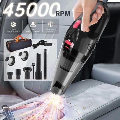 Portable Cordless Hand Held Vacuum Cleaner Recharge Car Auto Home Duster LED US - Image 1 of 4
