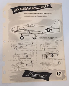 Folleto de catálogo de volantes publicitarios Maircraft Sky Kings of WWII avión - Imagen 1 de 2