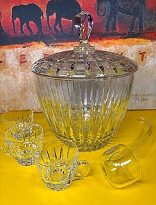 15-teiliges Nachtmann Astra Bowlset mit Glaskelle und 12 Tassen Bleikristall - Bild 1 von 16