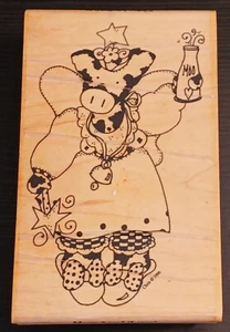 Mooo Angel Cow California Rubber Stamp G8046 MOOO ANGEL California Rubber Stamps - Picture 1 of 23