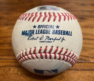 CJ Cron Rockies Game Used Baseball 6/9/2022 vs Giants Hit LO + Rodgers Hit Foul - Image 1 of 4